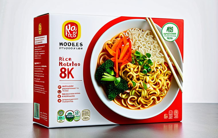 식물성 인스턴트 라면 - **

A vibrant display of plant-based instant noodles, showcasing ingredients like rice flour, whole ...