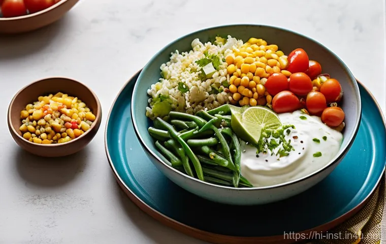 인스턴트 식품 구매 팁 - **Prompt:** A close-up, focused shot of a person's hands holding a brightly colored, attractive inst...